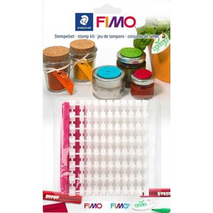 STAEDTLER 8700 09 FIMO 88 stempels met letters, cijfers en speciale tekens (1 stuks), 56 g, wit