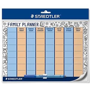 STAEDTLER - Lumocolor 641 FP - Herbruikbare Familieplanner - DIN A4 - Zelfklevend - Verwijderbaar - Inclusief Pen en Klem