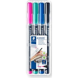 Staedtler Folienschreiber Lumocolor M permanent hellblau, türkis, lila