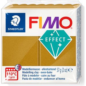 FIMO effect ovenhardende boetseerklei standaard blokje 57 g - Metallic goud