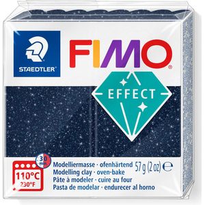 FIMO effect ovenhardende boetseerklei standaard blokje 57 g - galaxy blauw