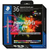STAEDTLER pigment brush pen set 36 kleuren