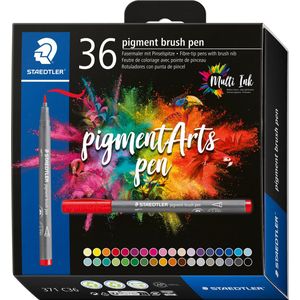 STAEDTLER pigment brush pen set 36 kleuren