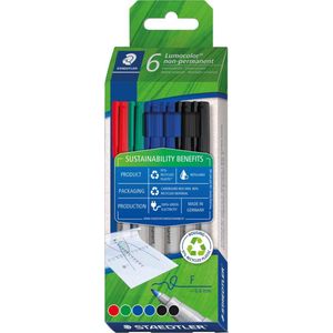 Staedtler Fineliner Lumocolor 316 C6-1 non permanent 0,6mm sortiert 6