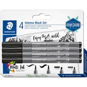 STAEDTLER - Intense Black - Viltstiften - Zwart - 4-delige set