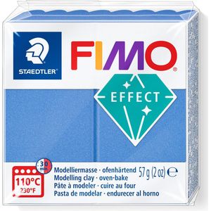 STAEDTLER FIMO Effect 8010-31 boetseerklei, polymeer, ovenhardend, metallic blauw (1 blok van 57 g)