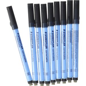 Staedtler Lumocolor Correctable markeerstift 1 stuk Fijne punt Zwart