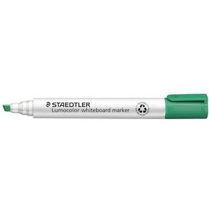 Staedtler Lumocolor whiteboard-marker, afgeschuinde punt, droog afwasbaar, sneldrogend, 10 stuks groen, 351 B-5