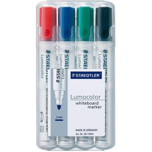 STAEDTLER Lumocolor Whiteboard-Marker farbsortiert 2,0 - 5,0 mm, 4 St.