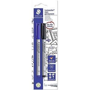 Staedtler Folienstift Lumocolor non-permanent F 0,6mm 1x schwarz, 1x b