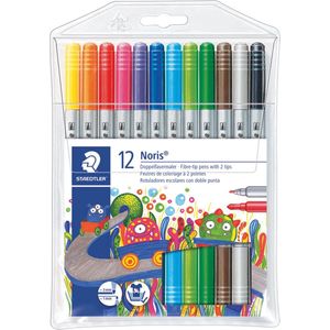 Staedtler Noris 320 Kleurstiften met dubbele punt in etui, Assorti