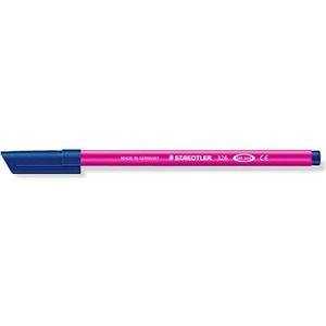 Staedtler Noris Club 326-20 viltstiften, 1 mm, 10 stuks, in kartonnen etui, magenta