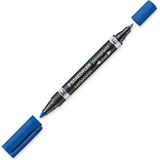 STAEDTLER Lumocolor duo Permanentmarker blau 0,6 - 1,5 mm, 10 St.