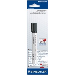 Whiteboardmarker Lumocolor Rundspitze schwarz auf Blisterkarte