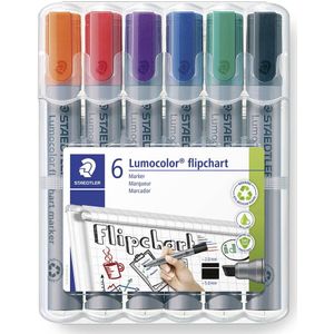 STAEDTLER Flipchartmarker Lumocolor 356BWP6, 6er Set
