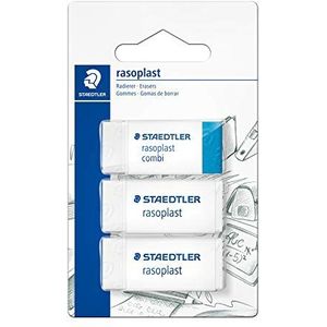 10 x Staedtler Radierer rasoplast PVC 66x15x110mm weiß Blister