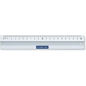 Staedtler Anti-slip liniaal van aluminium, 20 cm, in kunststof hoes, 563 20