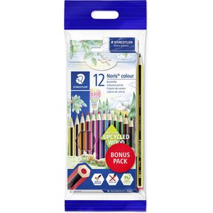 Staedtler, Kleurpotloden, Noris kleurkrijt (Oranje, Bordeaux, Groen, Black, Paars, Donkerblauw, Rood, Geel, Donkergroen, Blauw, Bruin, 12 x)