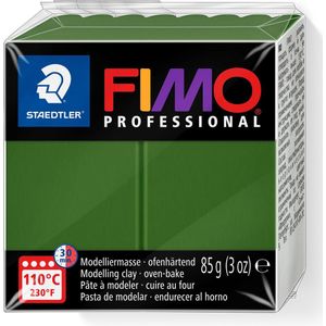 FIMO professional - ovenhardende, professionele boetseerklei blok 85 g - bladgroen