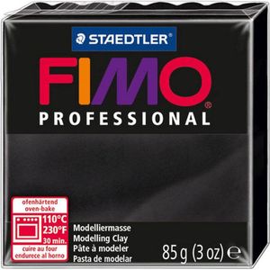 FIMO professional 8004 - ovenhardende, professionele boetseerklei - blok 85 g - zwart