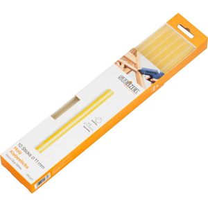 Steinel Warmtelijm stiften hout Ø 11 mm - hete lijmstift - Houtpatronen met een lengte van 250 mm - Speciale lijm voor het verlijmen van alle houtsoorten - 250 g - 10 stokjes - 006778