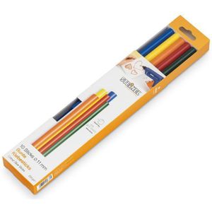 Steinel Gekleurde lijmstiften – diameter 11 mm – lijmstift – gekleurde lijmpatronen met een lengte van 250 mm – sterke universele lijm voor het plakken van meerdere materialen – 250 g – 10 stokjes – 006815