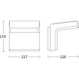 Steinel Bewegingsmelder iHF 3D antraciet, 160° bewegingssensor, 1-5 m bereik, in 3 zones via Bluetooth instelbaar