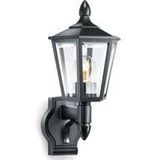 Steinel buitenlamp L 15 zwart, klassieke buitenwandlamp, lantaarn, max. 60 W, E27, buitenlamp zonder bewegingsmelder