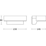 Steinel LED wandlamp outdoor L 800 SC zilver, intelligente buitenlamp, iHF 160° bewegingsmelder, Downlight 7,5 W, toepassingsgestuurd