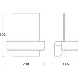 Steinel LED buitenwandlamp L 820 SC zilver, bewegingsmelder 160° iHF, huisnummer, app-gestuurd