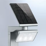 Steinel XSolar GL-S Ledlamp op zonne-energie, zilverkleurig, in hoogte verstelbaar, 150 lm, 140° bewegingsmelder, 5 m bereik, grondlicht,