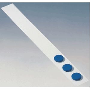 Magnetleiste 1000x50mm selbstklebend wei&#223; incl. 5 Magnete 32mm blau