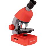 Bresser Junior Microscoop – 40x640x – Rood – Incl. Accessoirespakket – Voor Transparante Preparaten