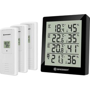 Bresser Optik Quadro Thermo- en Hygrometer Zwart