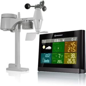 Bresser Optik 5-in-1 Comfort Wetter Center 7002550CM3000 Draadloos weerstation Verwachting voor 12 tot 24 uur