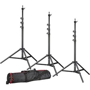 Bresser Lampstatief Set van 3 - 240cm - Incl. Statieftas