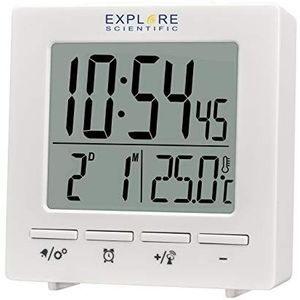 Bresser Mini-wekkerradio Explore Scientific 7,2 Cm Wit