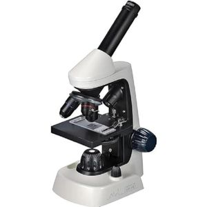University of Oxford Microscoop voor kinderen met 40 tot 2000 x vergroting, smartphonehouder, doorlicht en oplicht, evenals veel accessoires, wit