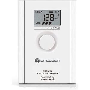 BRESSER Weerstation - HCHO + VOC-sensor - Luchtkwaliteitsmeter - Voor Weerstation 7003700 en 7003240 - Wit