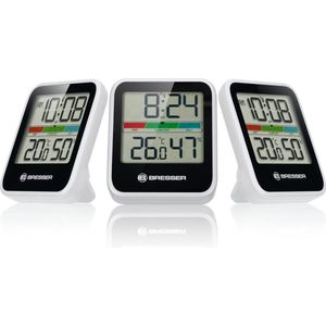 BRESSER Weerstation - Climate Monitor thermo-/ hygrometer DCF - Set van 3 - Wit