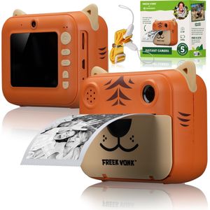Freek Vonk x BRESSER - Instant Camera voor Kinderen - Maak Selfies met Freek Vonk of met Dieren - Print foto's direct