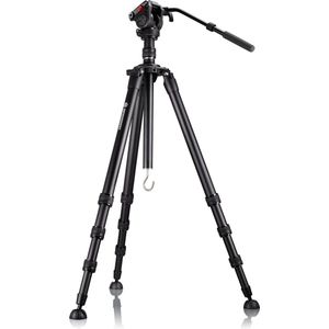 Bresser Allround Pro Statief - BX-5 Pro - Fluid Head & Draagvermogen tot 12KG - Geschikt voor Camera, Videocamera, Verrekijker, Spotting scope en Astrokijker