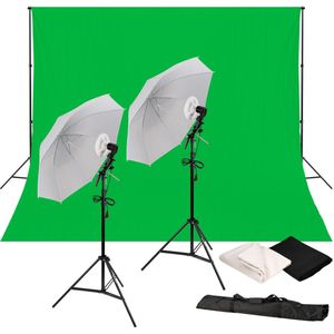 BRESSER BR-240B LED Daglichtset - Fotostudio Set - Achtergronddoeken en LED Verlichting