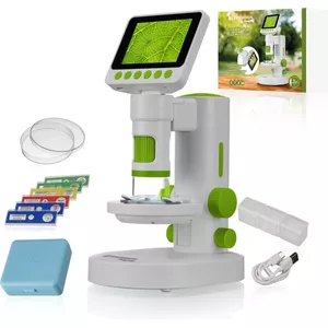 Temodu Digitale Zakmicroscoop Voor Kids – Met 2,4 Inch IPS-scherm In Het Geel