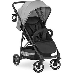 Hauck 148433 Rapid 4R Plus buggyset tot 25 kg met ligstand vanaf de geboorte, in hoogte verstelbare duwstang met bekerhouder, XL kap UPF 50+, compact, met één hand inklapbaar - grijs