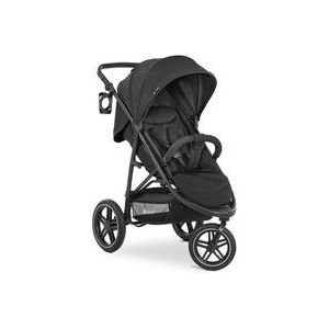 Hauck Rapid 3R kinderwagen, met drie wielen, zonwering XL, UPF 50+, grote offroad-wielen, tot 25 kg, opvouwbaar, compact, in hoogte verstelbaar, ligpositie, bekerhouder, zwart