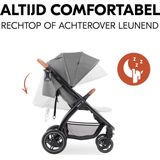 Hauck Uptown Buggy Geschikt voor stad en bos Voor korte en lange benen Black Melange Grey