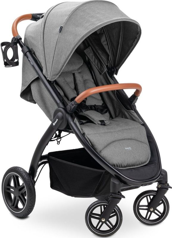 Hauck Uptown Buggy Geschikt voor stad en bos Voor korte en lange benen Black Melange Grey