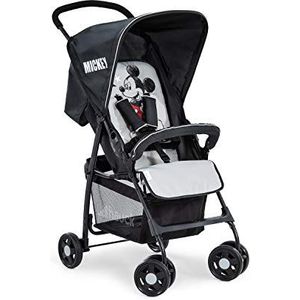 Hauck Disney Sport Kinderwagen, ultralicht, 5,9 kg, ligpositie vanaf de geboorte, kap, zonwering, grote kattenmand, compact, tot 18 kg, zwart, roze