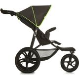 Hauck Dreirad-Kinderwagen »Runner black/neon yellow«, mit schwenk- und feststellbarem Vorderrad